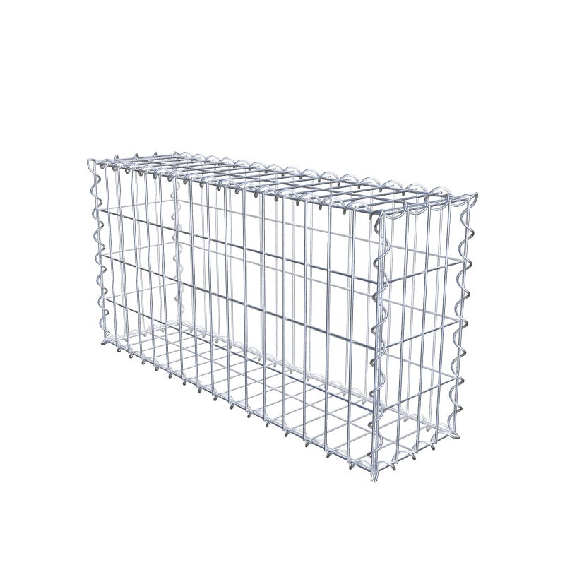 Gabion 80 cm x 40 cm x 20 cm (dł. x wys. x gł.), rozmiar oczek 5 cm x 10 cm, spirala