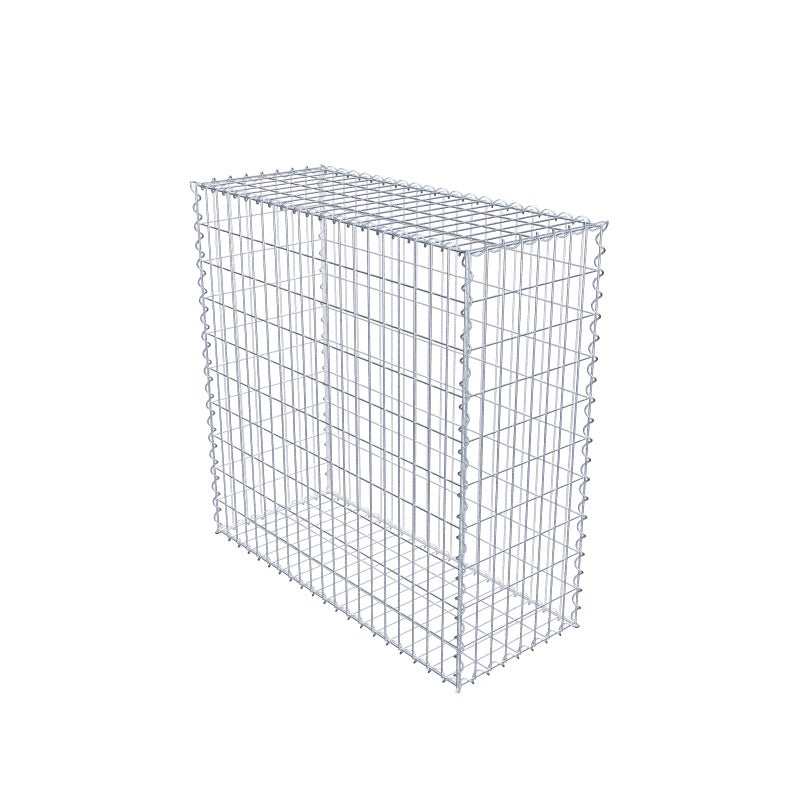Gabion 100 cm x 100 cm x 40 cm (dł. x wys. x gł.), rozmiar oczek 5 cm x 10 cm, spirala