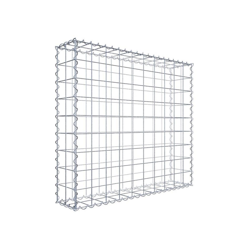 Gabion 100 cm x 90 cm x 20 cm (dł. x wys. x gł.), rozmiar oczek 10 cm x 10 cm, spirala