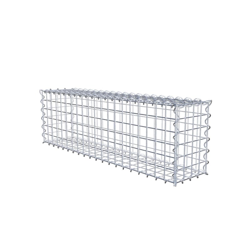 Gabion 100 cm x 30 cm x 20 cm (dł. x wys. x gł.), rozmiar oczek 5 cm x 5 cm, spirala