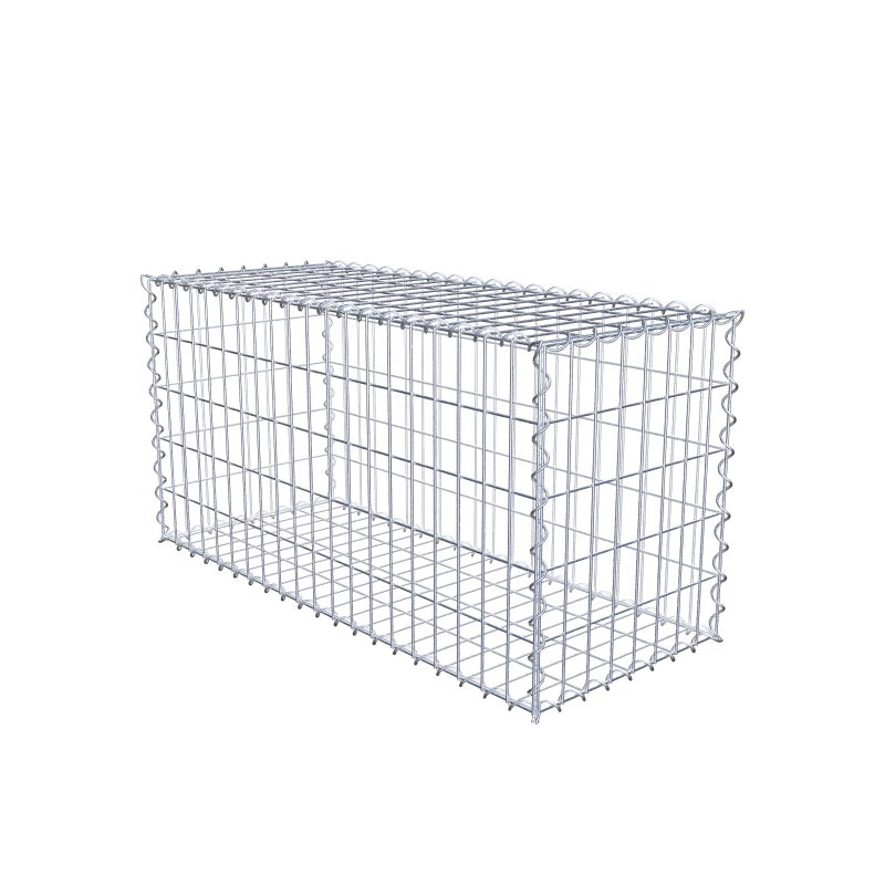 Gabion 100 cm x 50 cm x 40 cm (dł. x wys. x gł.), rozmiar oczek 5 cm x 10 cm, spirala
