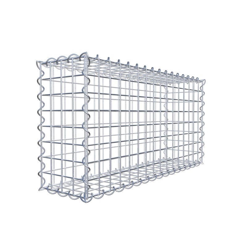 Gabion 80 cm x 40 cm x 20 cm (dł. x wys. x gł.), rozmiar oczka 5 cm x 5 cm, spirala