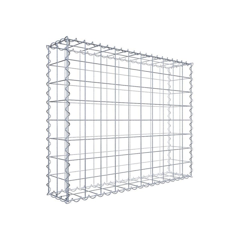 Gabion 100 cm x 80 cm x 20 cm (dł. x wys. x gł.), rozmiar oczka 10 cm x 10 cm, spirala