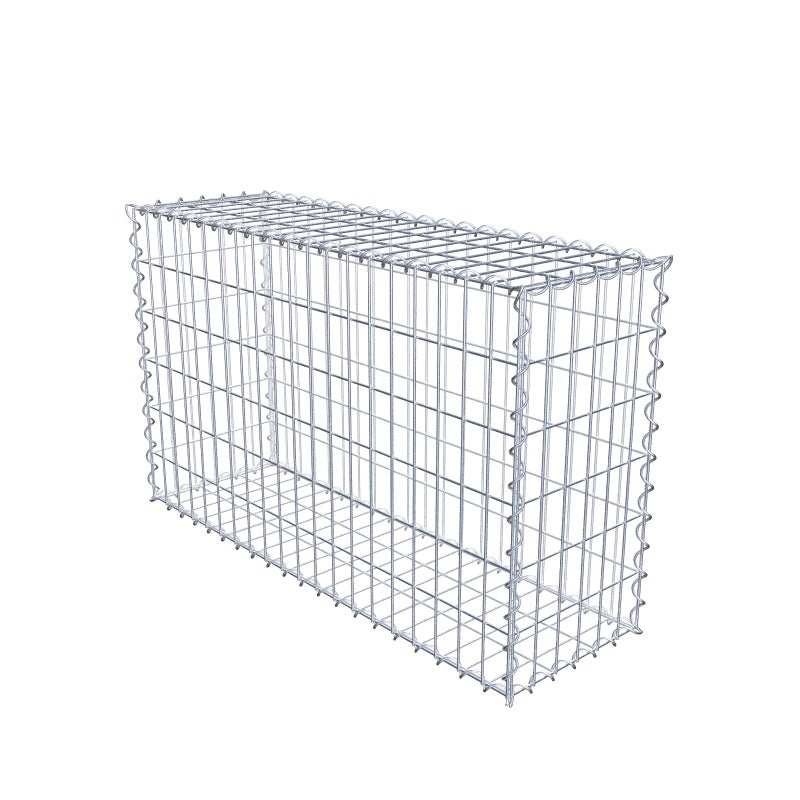 Gabion 100 cm x 60 cm x 30 cm (dł. x wys. x gł.), rozmiar oczek 5 cm x 10 cm, spirala
