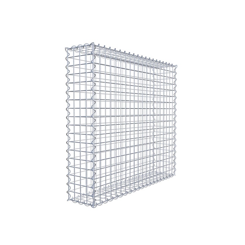 Gabion 100 cm x 90 cm x 20 cm (dł. x wys. x gł.), rozmiar oczek 5 cm x 5 cm, spirala