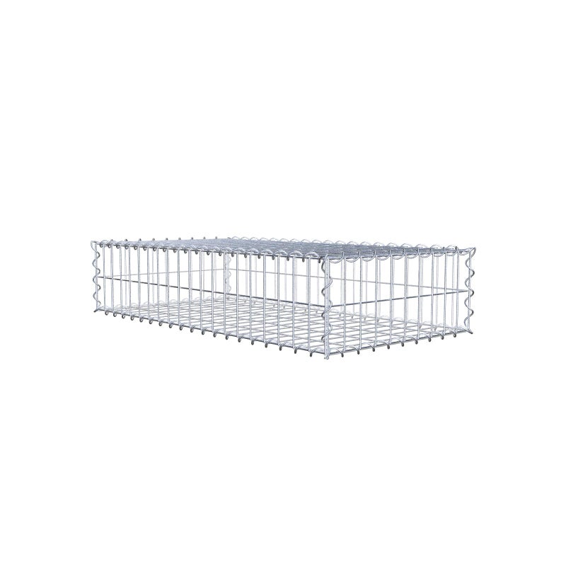 Gabion 100 cm x 20 cm x 50 cm (dł. x wys. x gł.), rozmiar oczek 5 cm x 10 cm, spirala