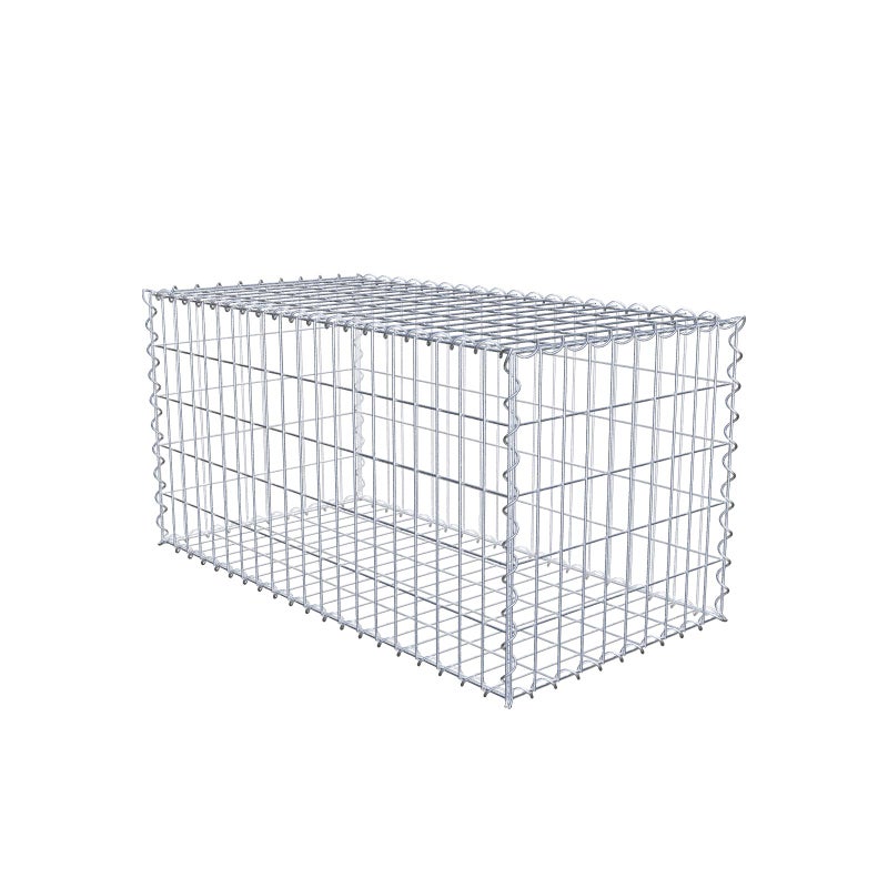 Gabion 100 cm x 50 cm x 50 cm (dł. x wys. x gł.), rozmiar oczek 5 cm x 10 cm, spirala