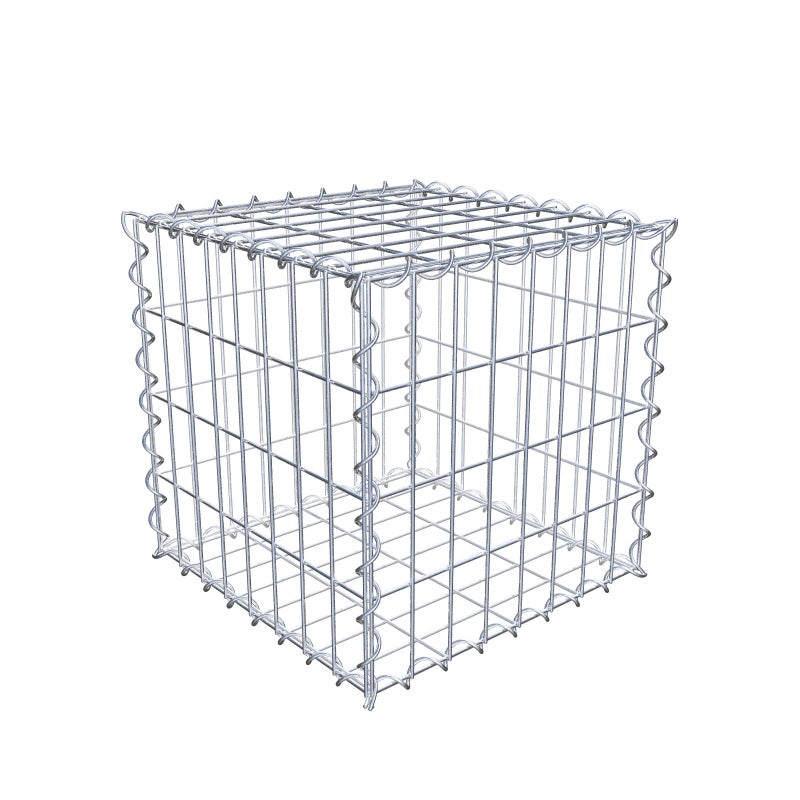 Gabion 40 cm x 40 cm x 40 cm (dł. x wys. x gł.), rozmiar oczek 5 cm x 10 cm, spirala