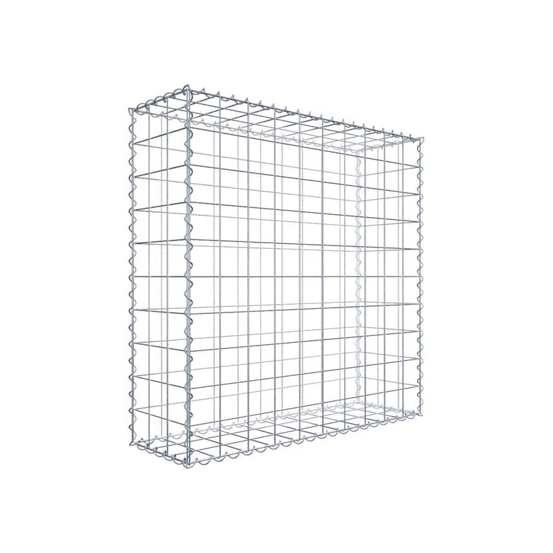 Gabion 100 cm x 100 cm x 30 cm (dł. x wys. x gł.), rozmiar oczek 10 cm x 10 cm, spirala