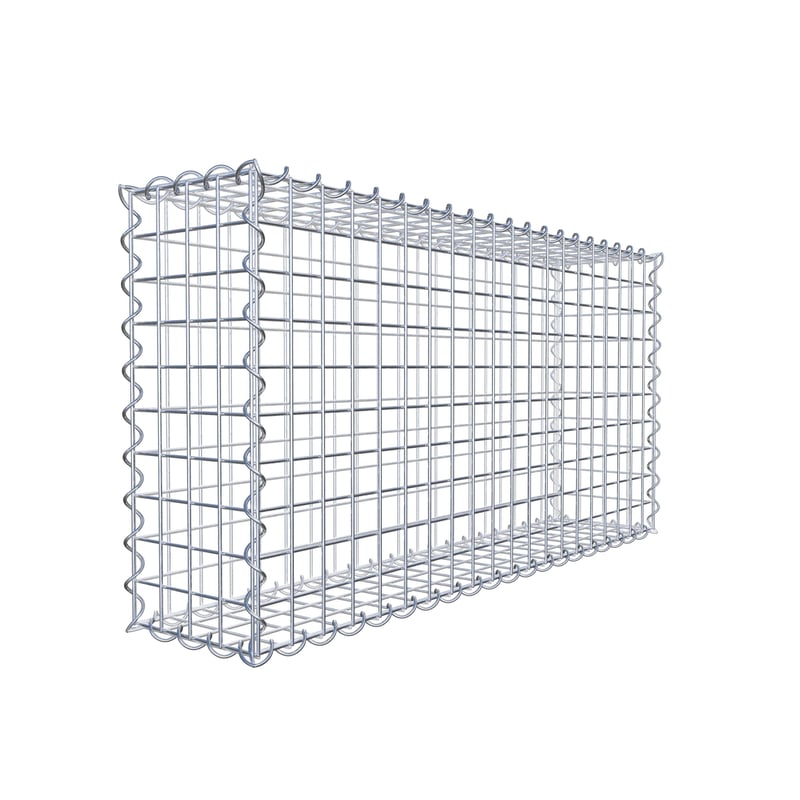 Gabion 100 cm x 50 cm x 20 cm (dł. x wys. x gł.), rozmiar oczek 5 cm x 5 cm, spirala
