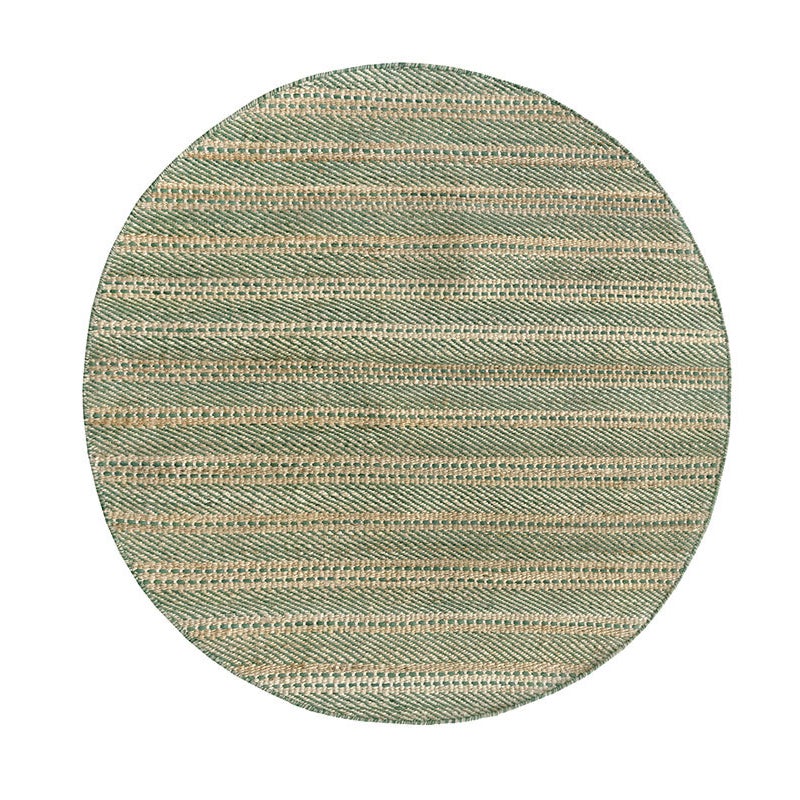 Hamid - Okrągły dywan z juty i wełny 150x150 cm - Dywan do jadalni, salonu