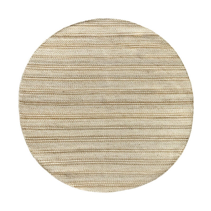Hamid - Okrągły dywan z juty i wełny 200x200 cm - Dywan do jadalni, salonu