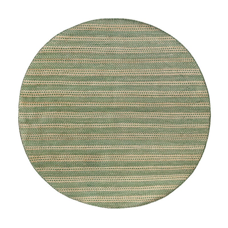 Hamid - Okrągły dywan z juty i wełny 200x200 cm - Dywan do jadalni, salonu