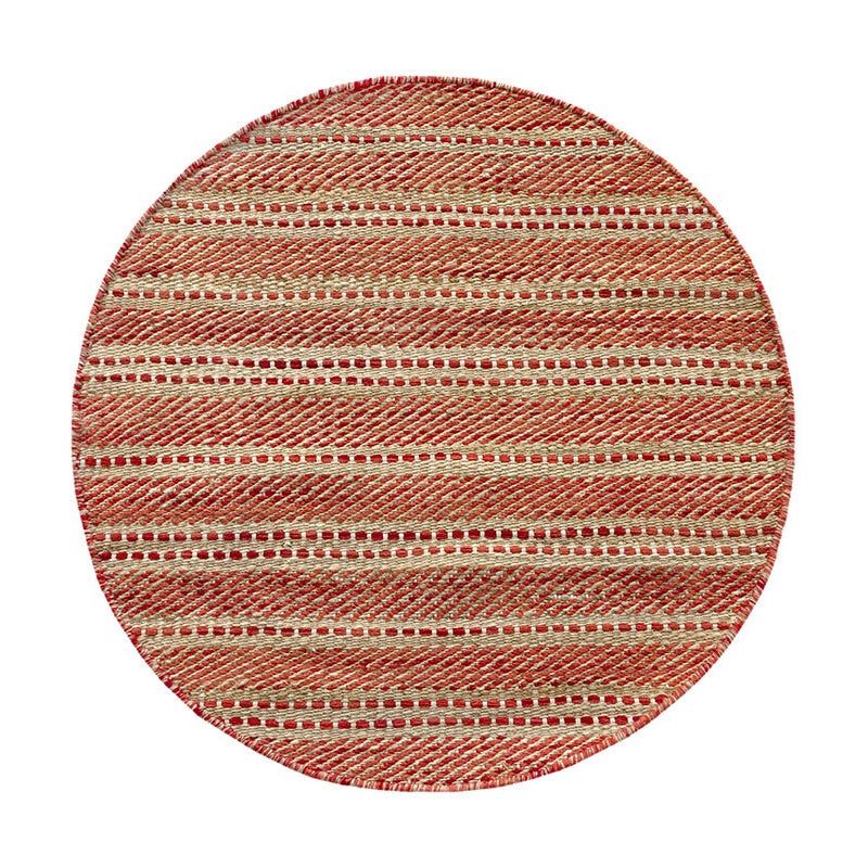 Hamid - Okrągły dywan z juty i wełny 100x100 cm - Dywan do jadalni, salonu