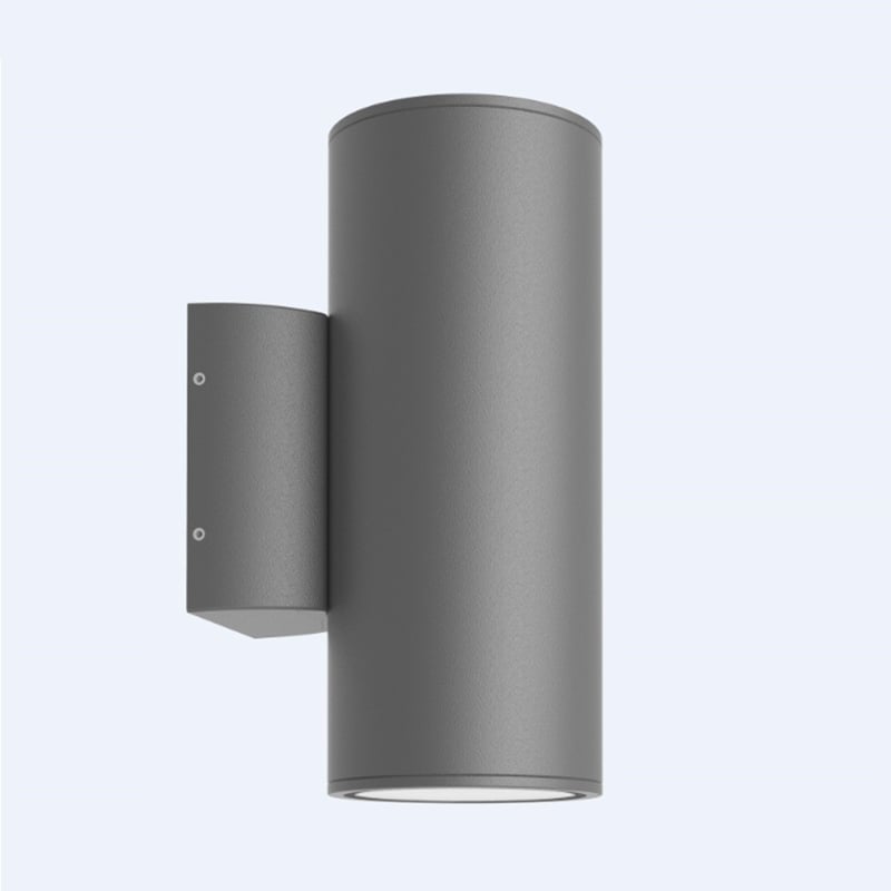 Kinkiet zewnętrzny LED Fox 2x12W Cylindryczny Ciemnoszary 3000K IP65 IK08 Iberlamp