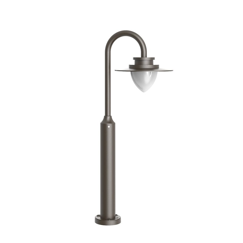 Zewnętrzna latarnia LED Calais 8W rdzawobrązowa 3000K IP54 IK08 Wysokość 80cm Iberlamp