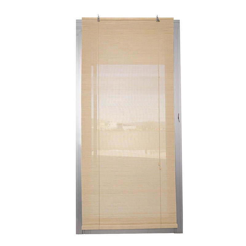 Roleta bambusowa, półprzezroczysta, naturalny beż, 120x250cm