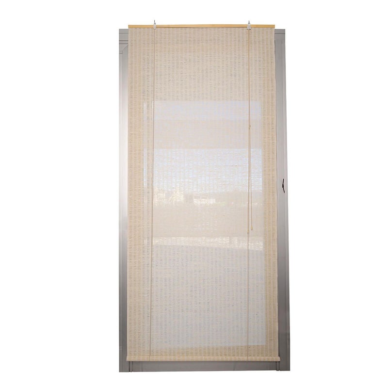 Roleta zaciemniająca z juty, kolor biały, 120x250cm
