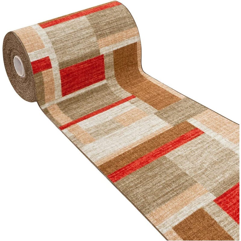 Dywan Kuchenny 50x80 cm Antypoślizgowa 100% Made in Italy Zmywalny żywe Kolory Burgundowy