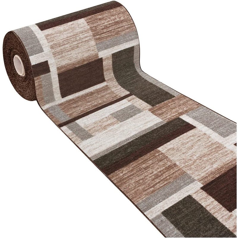 Dywan Kuchenny 57x140 cm Antypoślizgowa 100% Made in Italy Zmywalny żywe Kolory Brązowy