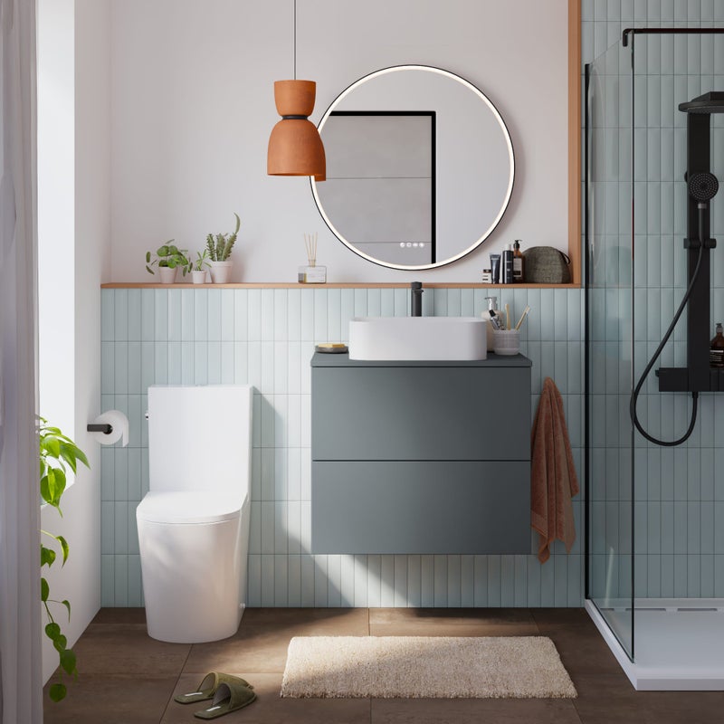 Lustro okrągłe podświetlane średnica 80 cm rama Neo, rama chromowana