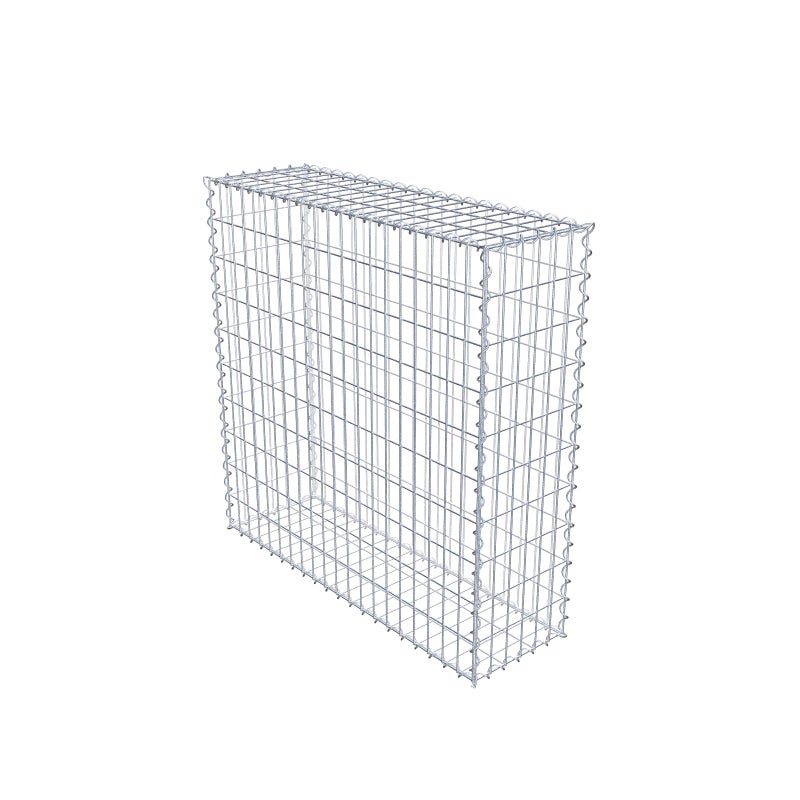 Gabion 100 cm x 100 cm x 30 cm (dł. x wys. x gł.), rozmiar oczek 5 cm x 10 cm, spirala