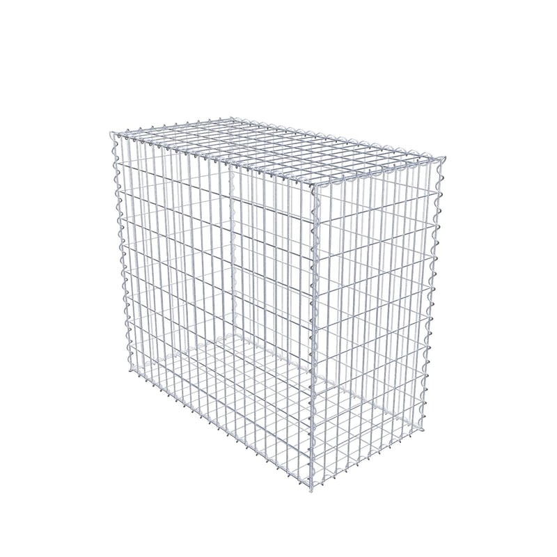 Gabion 100 cm x 90 cm x 50 cm (dł. x wys. x gł.), rozmiar oczek 5 cm x 10 cm, spirala