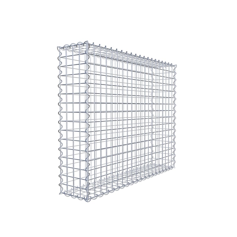 Gabion 100 cm x 80 cm x 20 cm (dł. x wys. x gł.), rozmiar oczek 5 cm x 5 cm, spirala