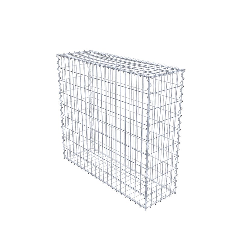 Gabion 100 cm x 90 cm x 30 cm (dł. x wys. x gł.), rozmiar oczek 5 cm x 10 cm, spirala