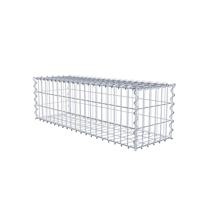 Gabion 100 cm x 30 cm x 30 cm (dł. x wys. x gł.), rozmiar oczek 5 cm x 10 cm, spirala