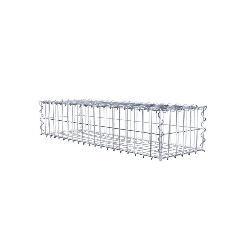 Gabion 100 cm x 20 cm x 30 cm (dł. x wys. x gł.), rozmiar oczek 5 cm x 10 cm, spirala