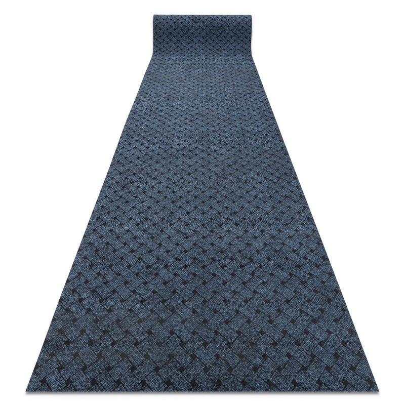 Wycieraczka antypoślizgowa 100 cm VECTRA 800 zewnętrzna, wewnętrzna, na gumie - niebieski 100x1400 cm