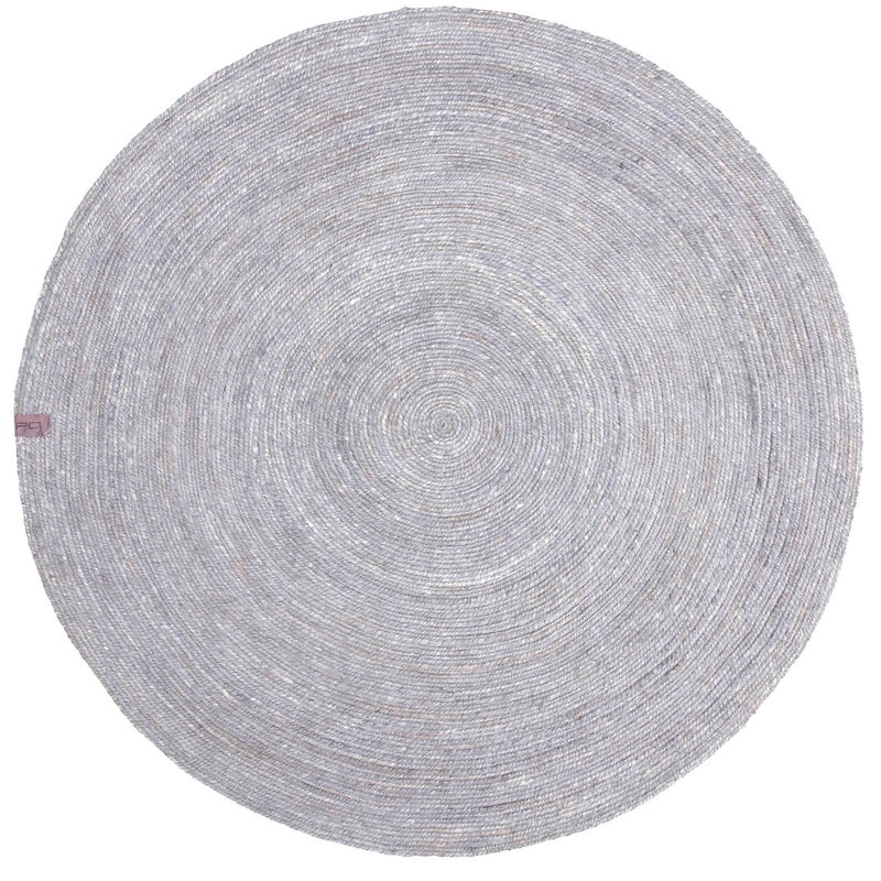 Dywan vintage jednokolorowy szary Ø200 cm