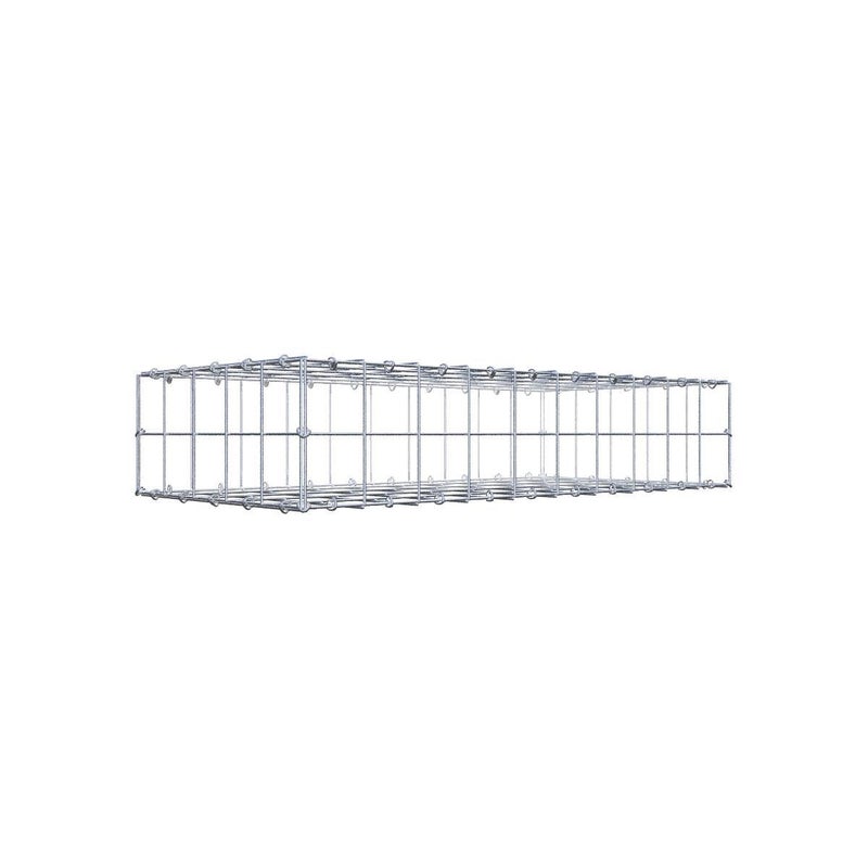 Gabion 100 cm x 20 cm x 50 cm (dł. x wys. x gł.), rozmiar oczka 10 cm x 10 cm, pierścień typu C