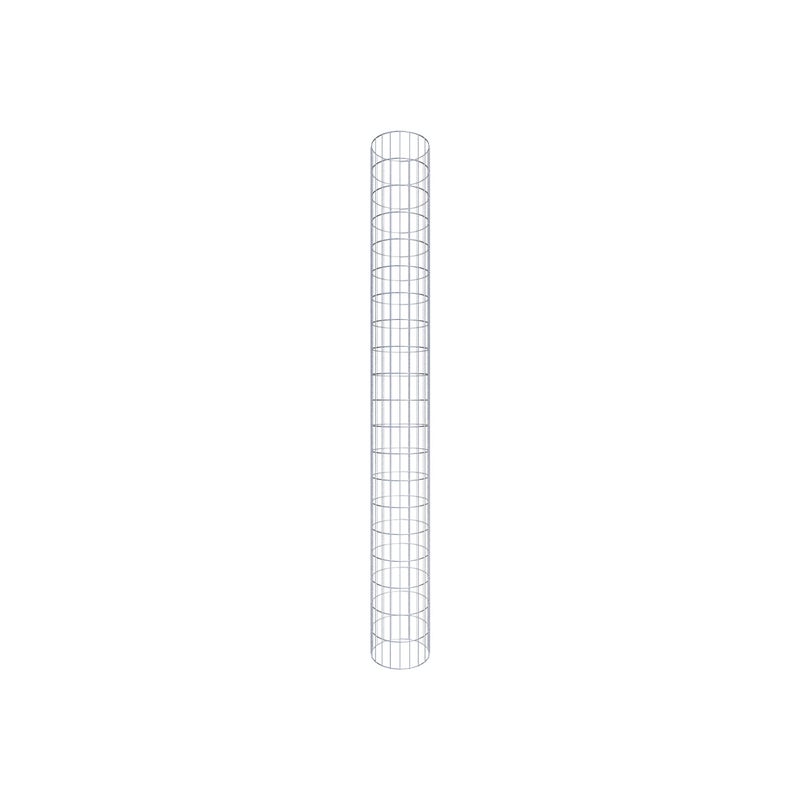 Kolumna gabionowa okrągła, średnica 32 cm, wysokość 200 cm, rozmiar oczek 5 cm x 10 cm