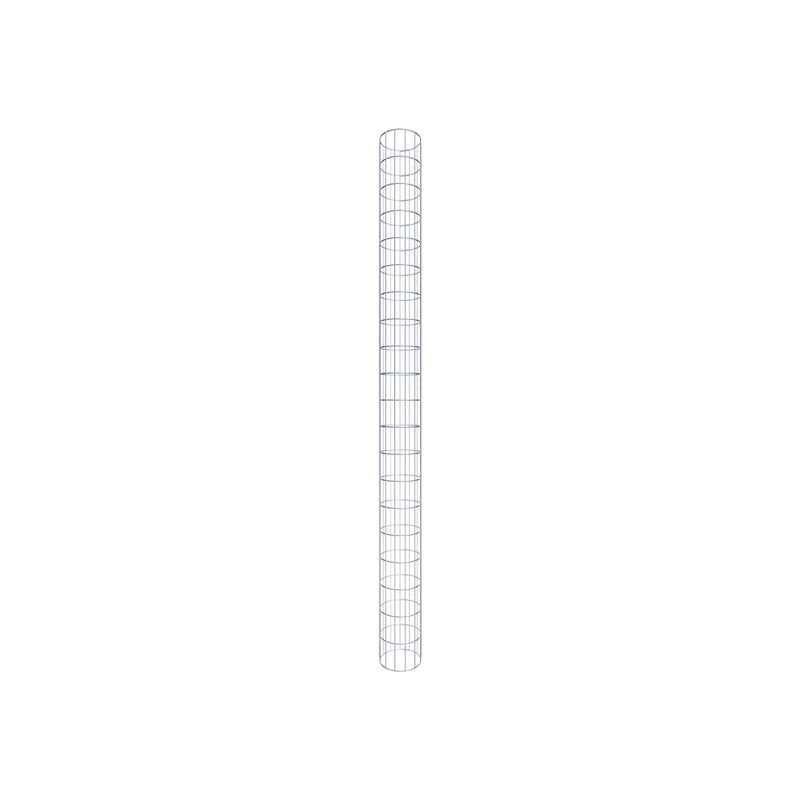 Kolumna gabionowa okrągła, średnica 22 cm, wysokość 200 cm, rozmiar oczek 5 cm x 10 cm