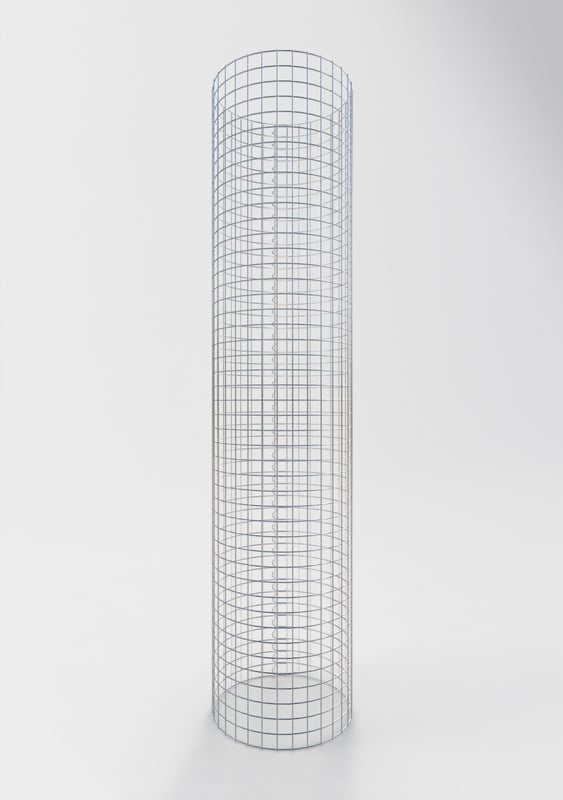 Kolumna gabionowa okrągła, średnica 52 cm, wysokość 230 cm, rozmiar oczek 5 cm x 5 cm