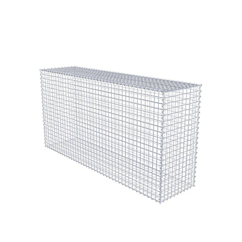 Gabion 200 cm x 100 cm x 50 cm (dł. x wys. x gł.), rozmiar oczek 5 cm x 5 cm, spirala