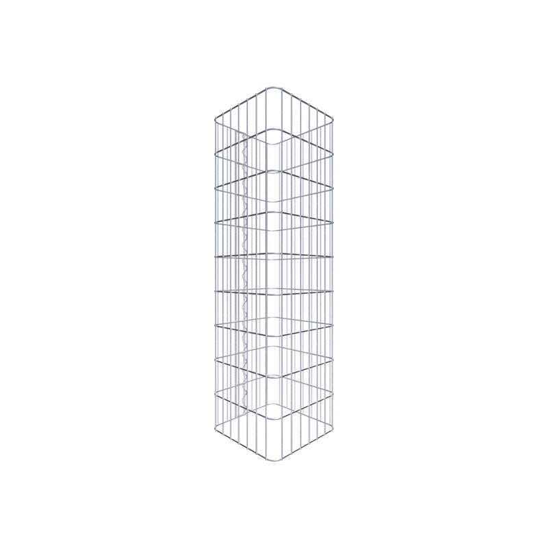 Kolumna gabionowa 37 x 37 cm, kwadrat MW 5 x 10 cm - Wysokość: 0,90 m