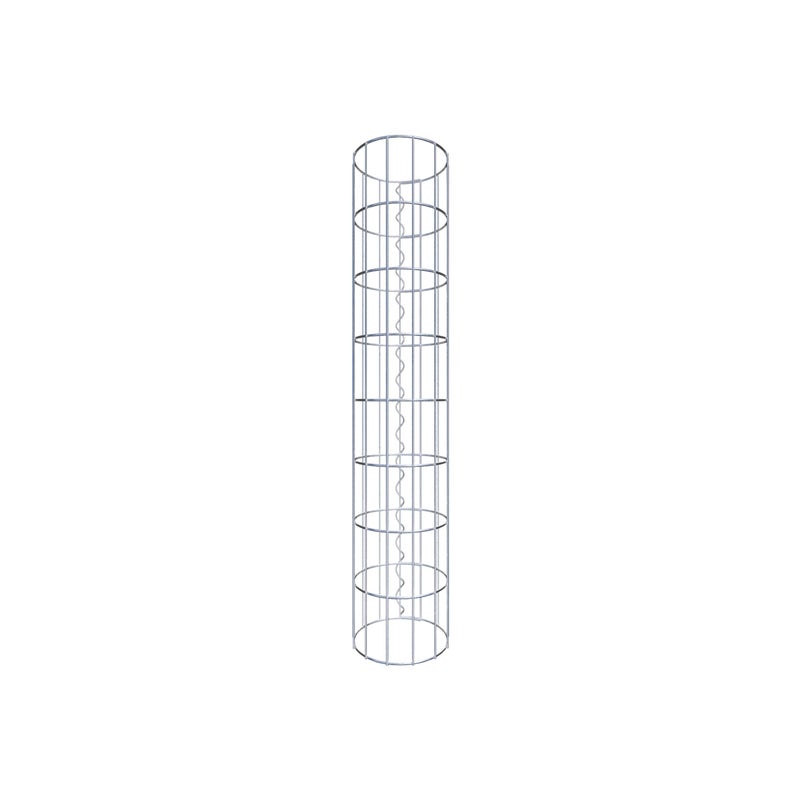Kolumna gabionowa okrągła, średnica 22 cm, wysokość 80 cm, rozmiar oczka 5 cm x 10 cm