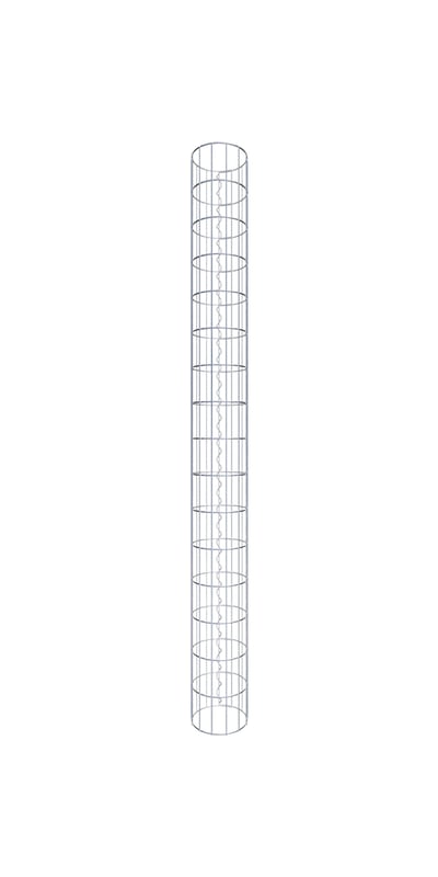 Kolumna gabionowa okrągła, średnica 22 cm, wysokość 160 cm, rozmiar oczek 5 cm x 10 cm
