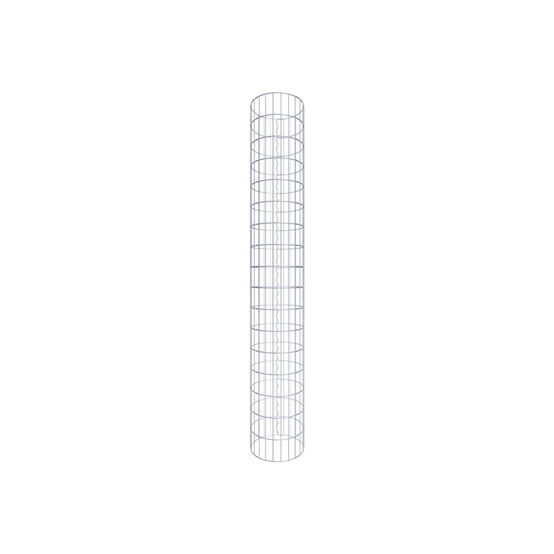 Kolumna gabionowa o średnicy 37 cm, okrągła MW 5 x 10 cm - Wysokość: 1,70 m