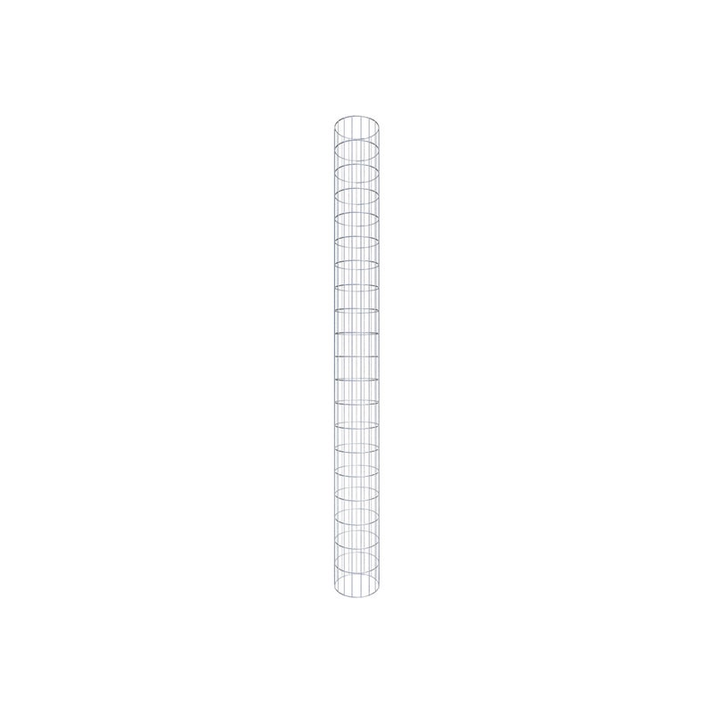 Kolumna gabionowa okrągła, średnica 27 cm, wysokość 200 cm, rozmiar oczek 5 cm x 10 cm