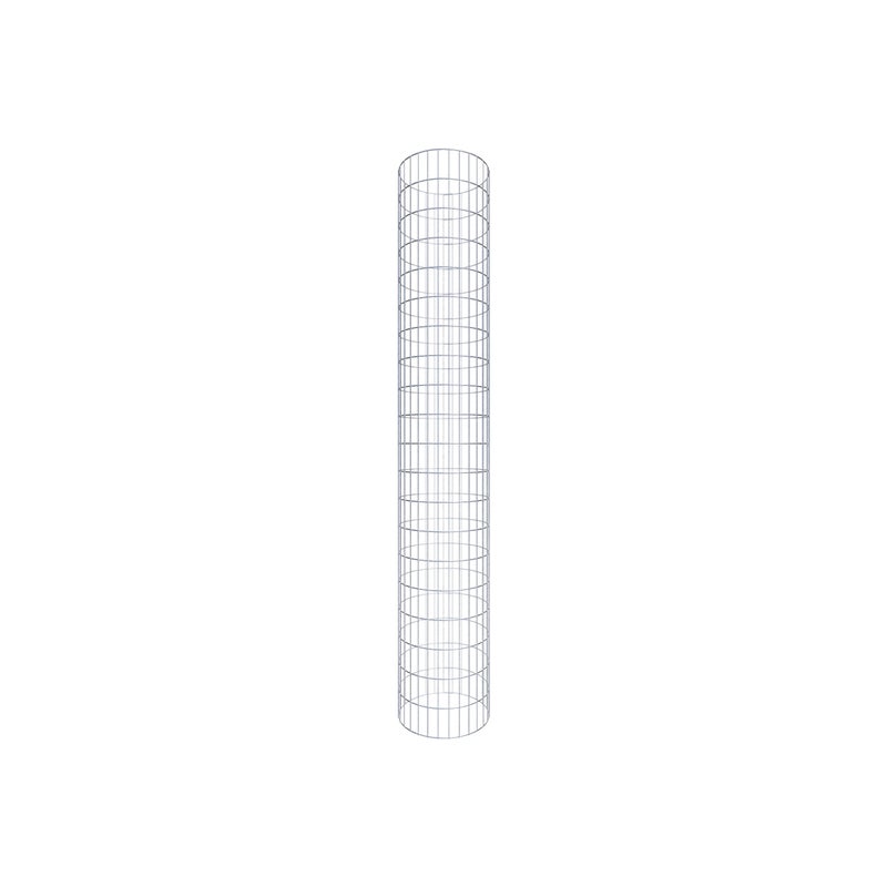 Kolumna gabionowa o średnicy 47 cm, okrągła MW 5 x 10 cm - wysokość: 2,00 m