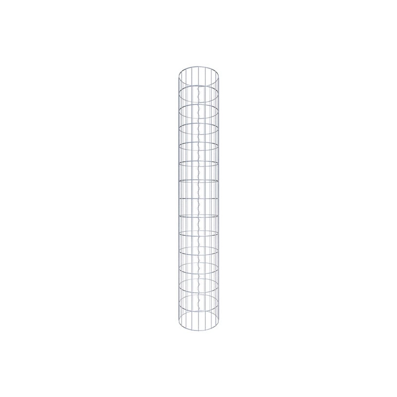 Kolumna gabionowa o średnicy 32 cm, okrągła MW 5 x 10 cm - Wysokość: 1,40 m