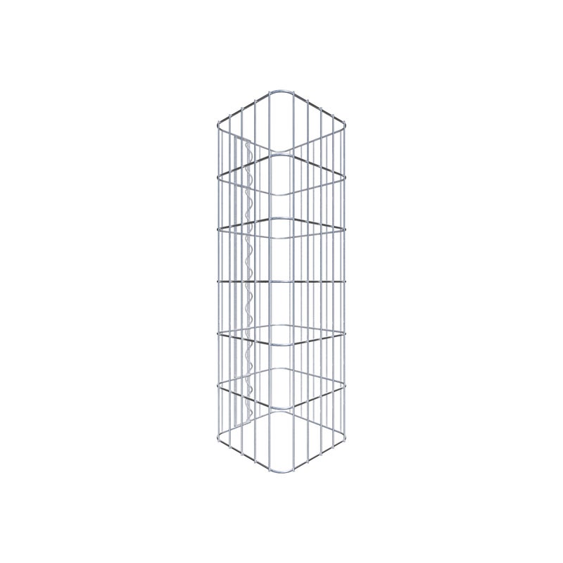 Kolumna gabionowa 27 x 27 cm, kwadrat MW 5 x 10 cm - Wysokość: 0,60 m
