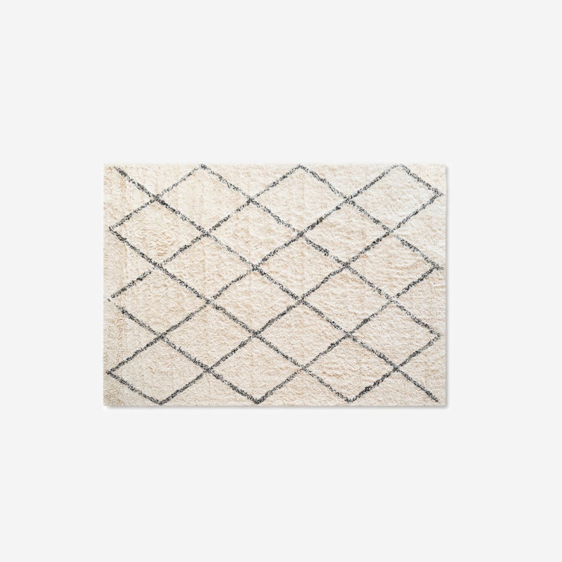 Dywan romby czarny przecierany 120x170 cm Bawełna ręcznie tkana, wzór geometryczny