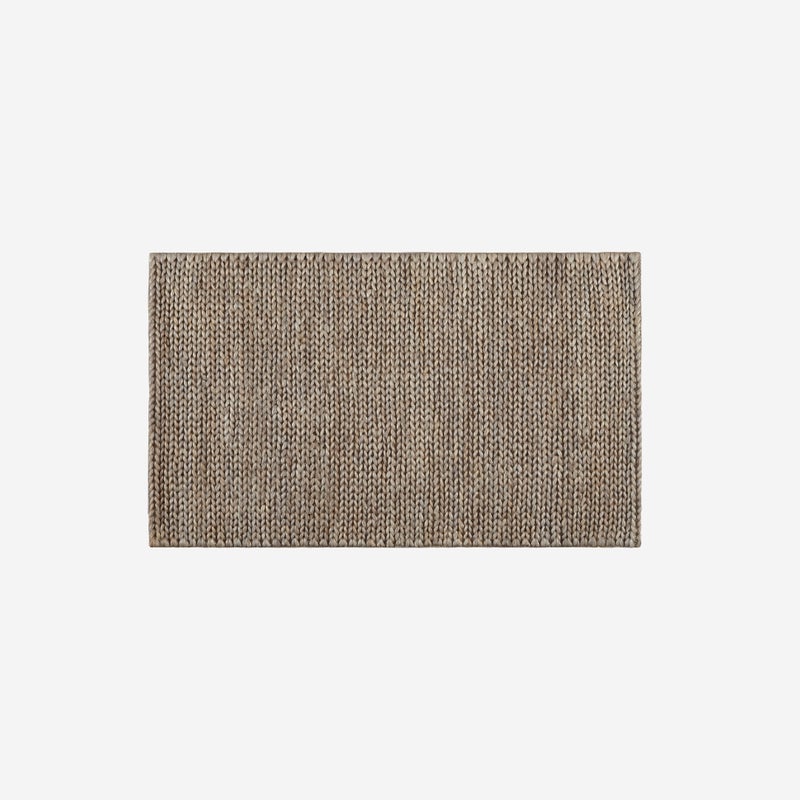 Prostokątny dywan z juty beżowy 60x90 cm ręcznie pleciony