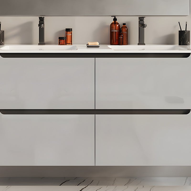 Szafka łazienkowa wisząca pod umywalkę - Biały - dł. 120 x wys. 57 cm - SELITA