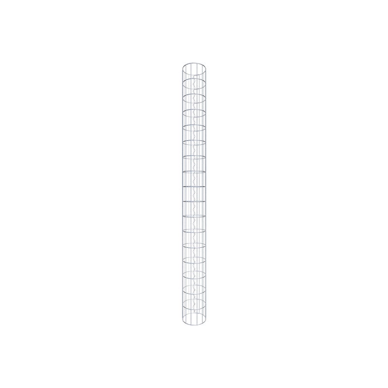 Kolumna gabionowa o średnicy 22 cm, okrągła MW 5 x 10 cm - Wysokość: 1,70 m